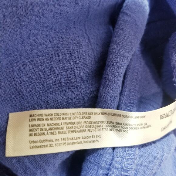 Free People Delphine Birdsong Blue Midi Maxi Dress Smocked 100% Cotton - Picture 10 of 13